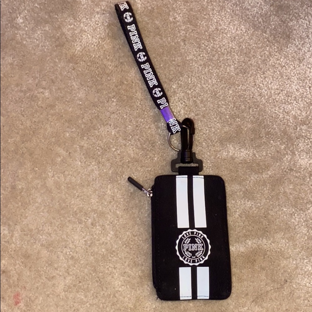 Small black keychain wallet/card holder